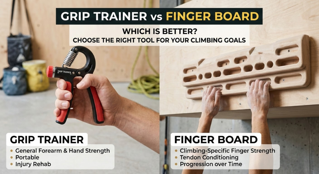 Grip Trainer vs Finger Board