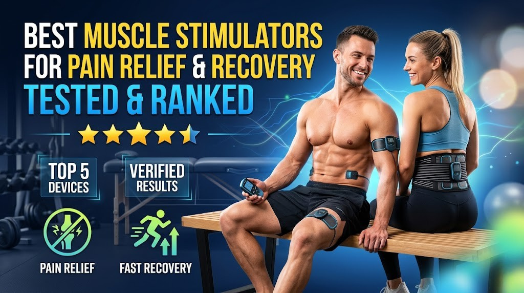 Collection of top-rated muscle stimulators and TENS/EMS units for pain relief