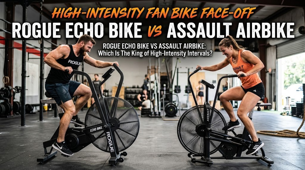 Fan bike at high intensity — Rogue Echo Bike vs Assault AirBike comparison